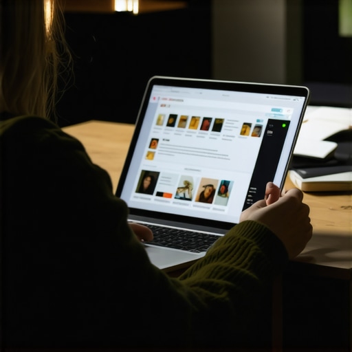 Person responding to reviews on a laptop, illustrating genuine interaction with customers