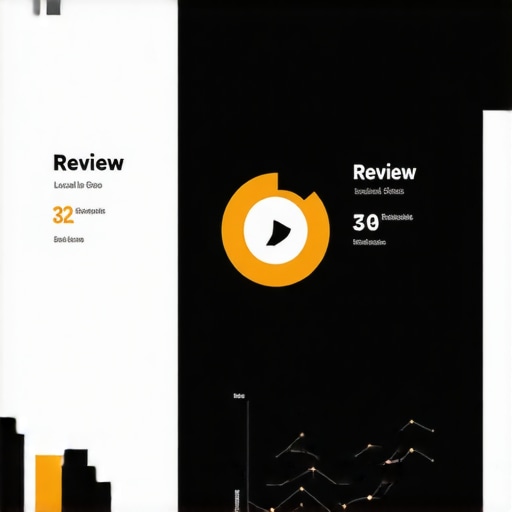 Screenshot showing local search rankings and review performance analytics