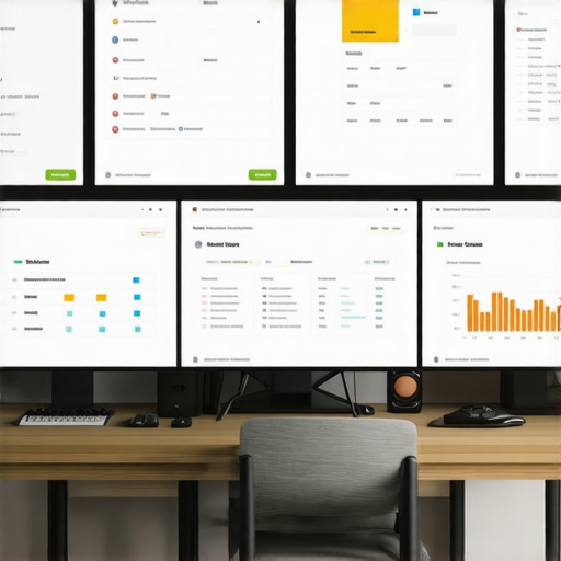Person managing local SEO tools on a computer for Google Maps ranking