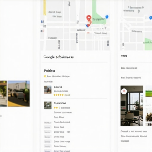 A Google Maps listing showing optimized business details, photos, and customer reviews.