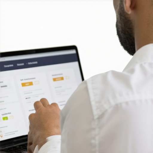 Business owner enhancing online booking interface to improve GMB checkout signals