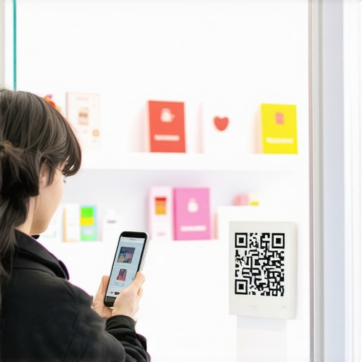 Customer scanning QR code for in-store check-in