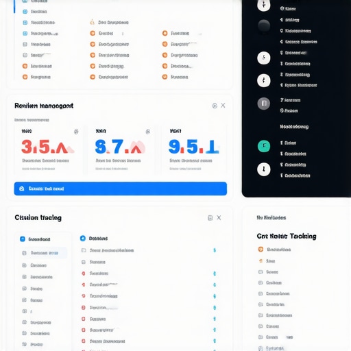 Screenshot of local SEO management software displaying analytics and review metrics