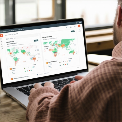 An individual working on local SEO tools on a laptop to improve Google Maps rankings.