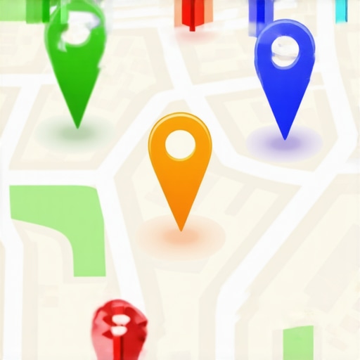 A detailed map highlighting multiple business locations in surrounding areas representing expanded local SEO reach.